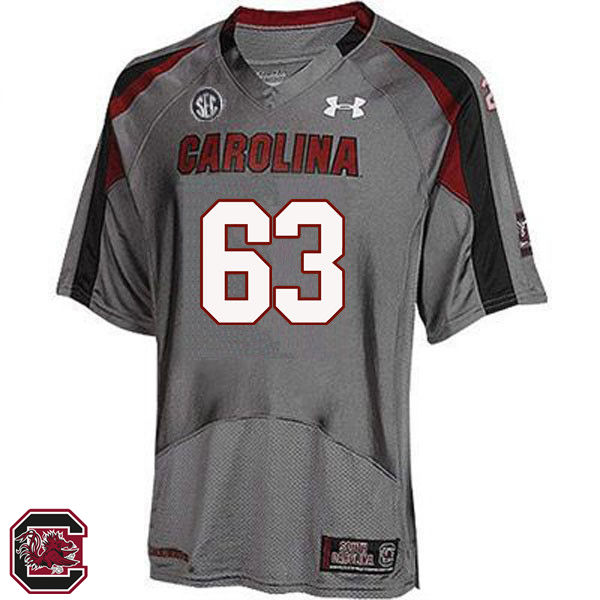 Men South Carolina Gamecocks #63 Blake Camper College Football Jerseys Sale-Gray